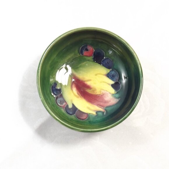 Vintage Moorcroft Pottery Floral Pin Dish - Picture 3 of 9